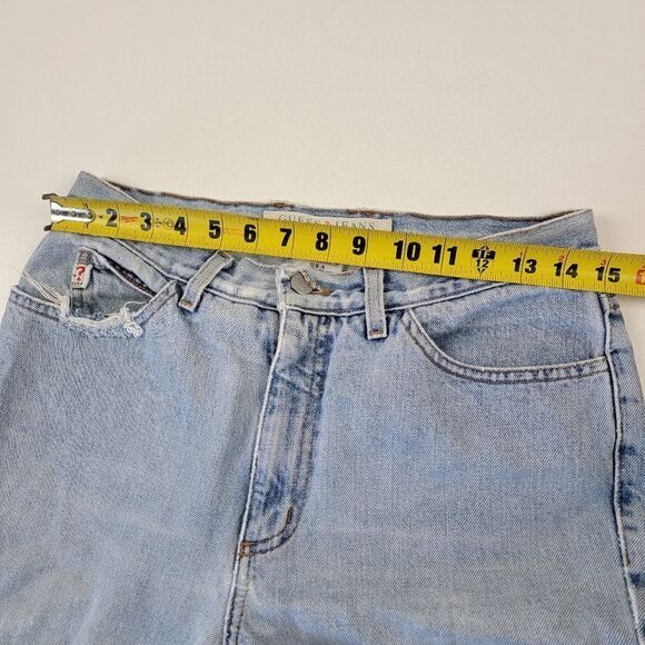 Vintage 90s Guess Baggy Distressed Denim Jeans Womens Size 31 Original Fit - Picture 11 of 11